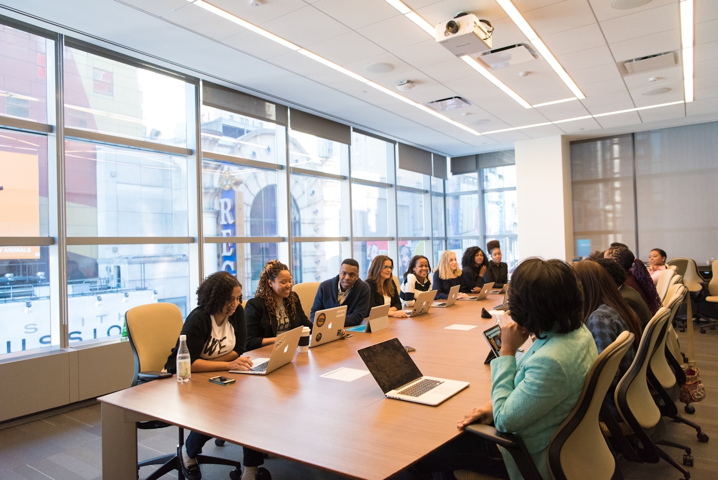 Leadership team in a boardroom planning session