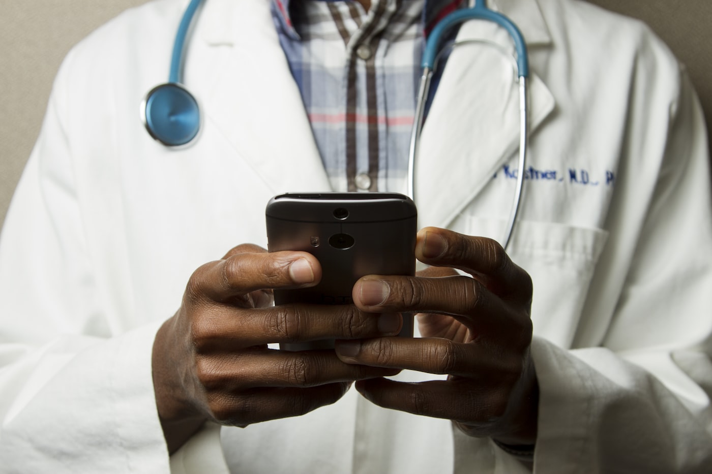 Clinician reviewing information on a tablet